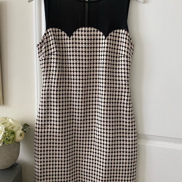 Pre-owned Michael Michael Kors Geo-Print Dress, Black/Cream, size 4 - Picture 13 of 13